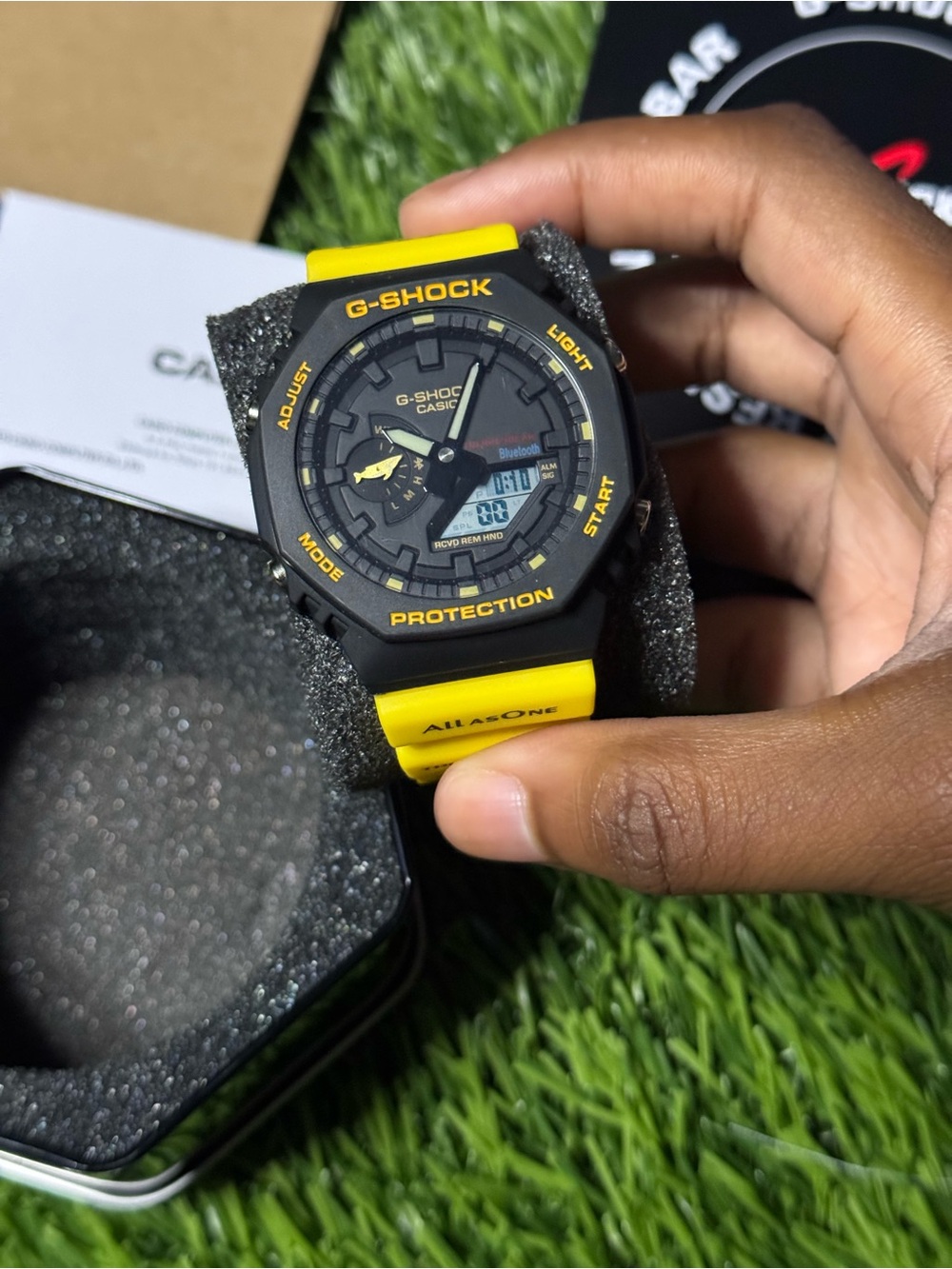 G-Shock Yellow Strap Black Case Tough Solar Watch